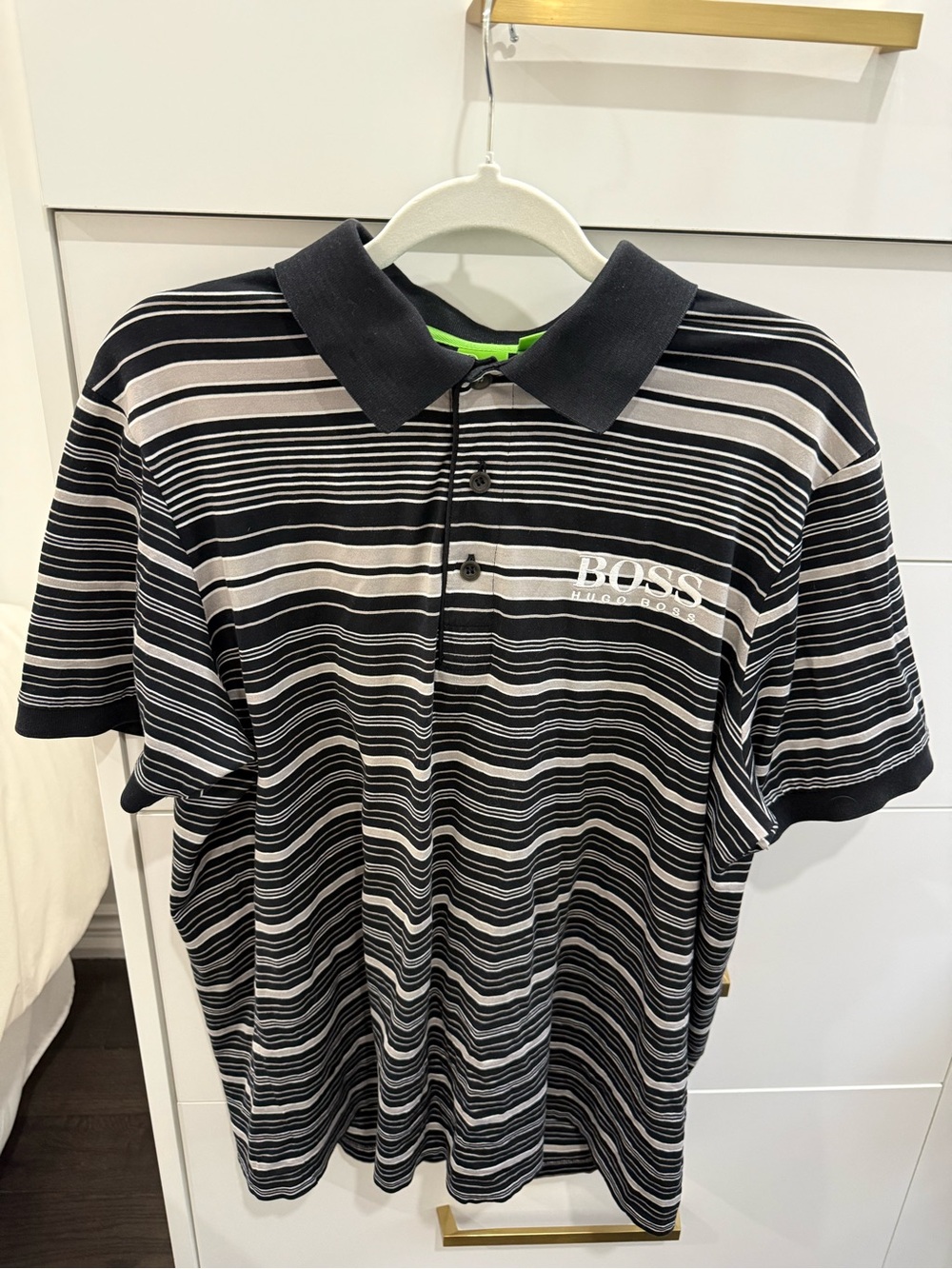 Hugo BOSS Striped Polo Shirt, 100% cotton, size XL